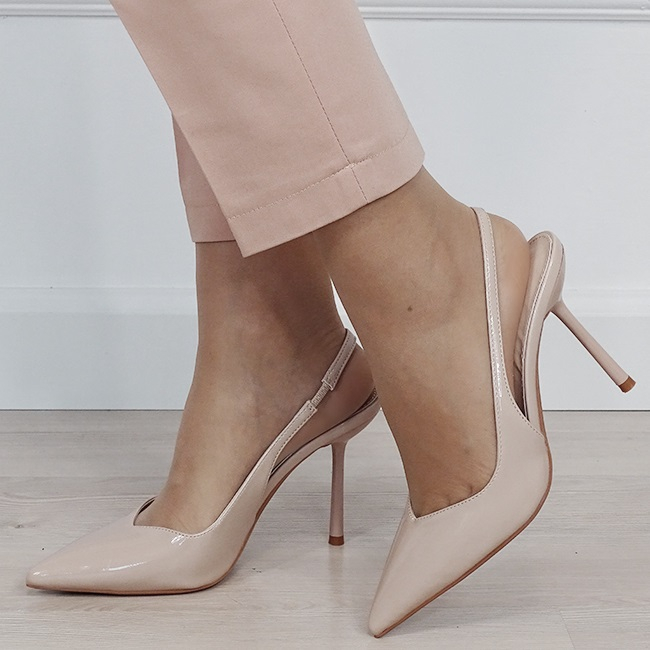 Pantofi bej de lac B-5539 01 [1]