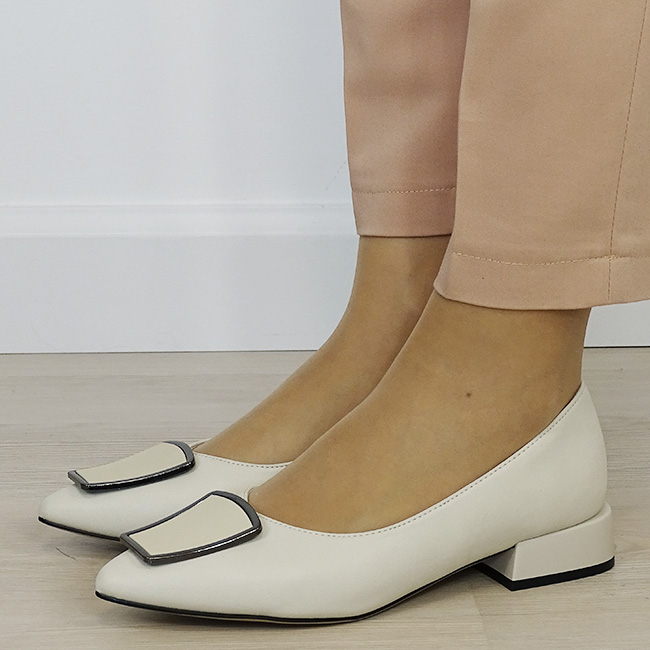 Pantofi bej deschis comozi din piele naturala B-BY6921-2 03 [1]