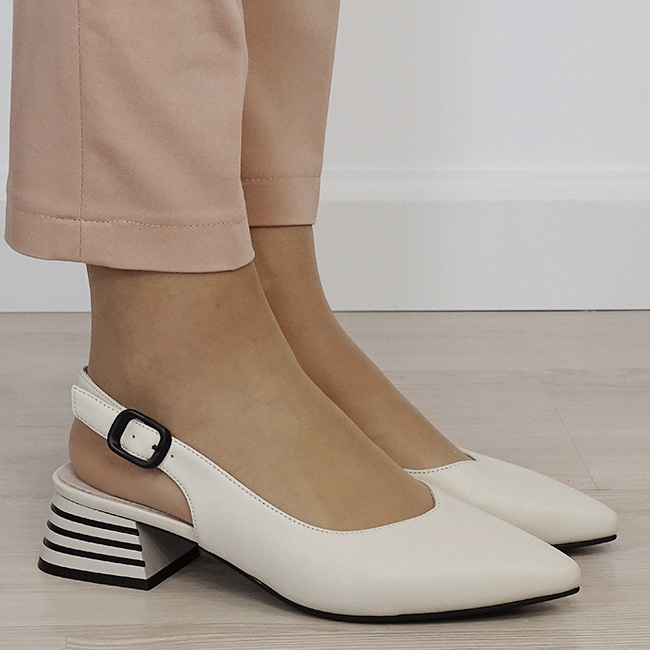 Pantofi crem comozi din piele naturala B-BY6888-4 02 [5]