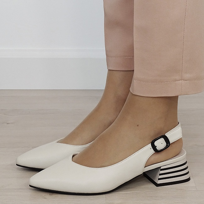 Pantofi crem comozi din piele naturala B-BY6888-4 02 [1]