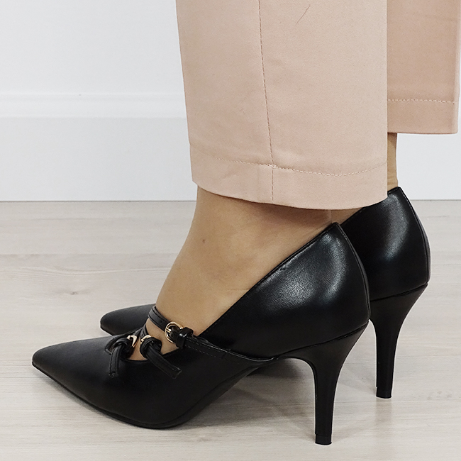 Pantofi eleganti negri deschis B-5509 01 [2]