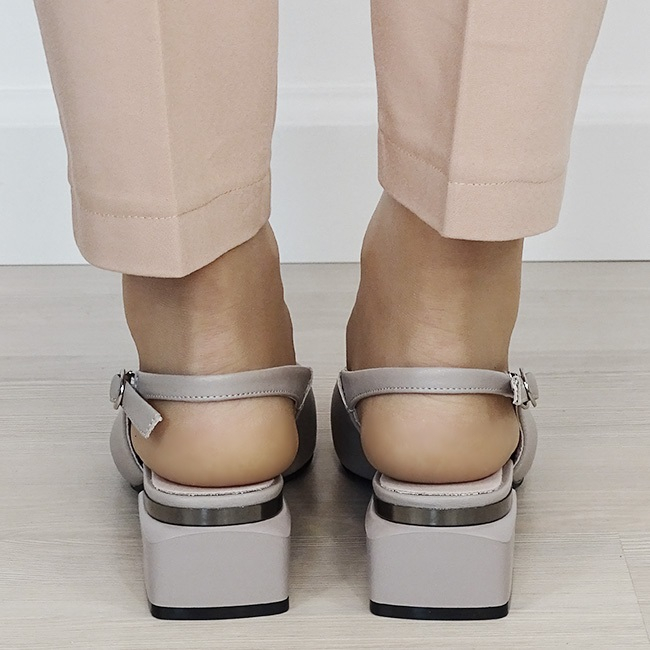 Pantofi gri comozi din piele naturala  B-BY6889-6 02 [3]