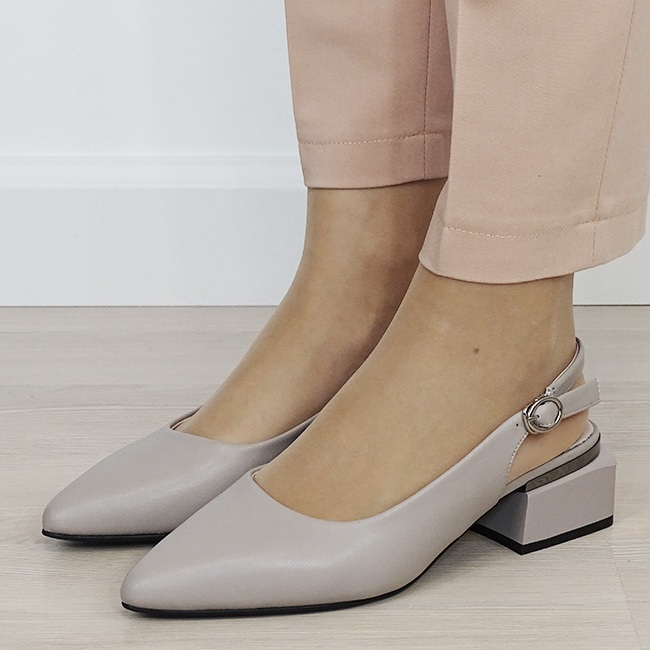 Pantofi gri comozi din piele naturala  B-BY6889-6 02 [1]