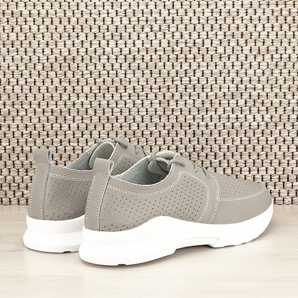 Pantofi piele naturala gri Angela M4 [4]