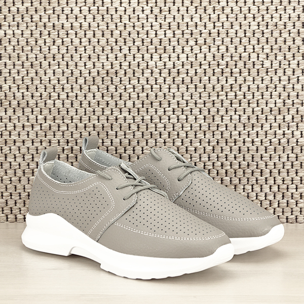 Pantofi piele naturala gri Angela M4 [2]