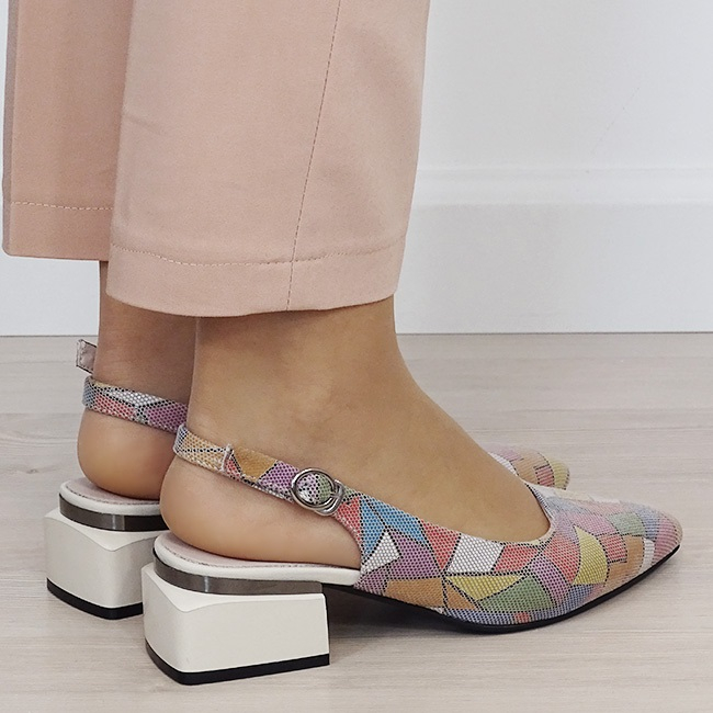 Pantofi multicolor comozi din piele naturala B-BY6889-4 02 [4]