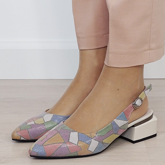 Pantofi multicolor comozi din piele naturala B-BY6889-4 02 [1]