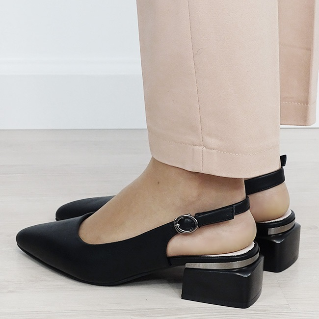 Pantofi negri comozi din piele naturala B-BY6889-1 02 [2]