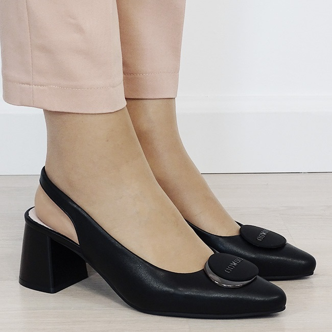 Pantofi negru eleganti din piele naturala B-BY6887-1 03 [5]