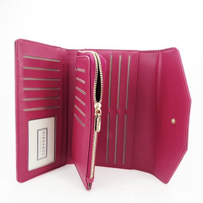 Portofel dama cu imprimeu B-DFX3496-13 05 Fucsia Fucsia