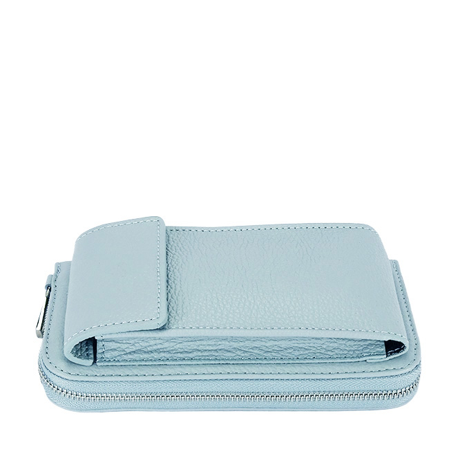 Kék valódi bőr pénztárca és telefontartó 8971 07 [6]