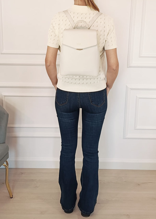 Rucsac casual David Jones crem B-CM7492 119 [2]