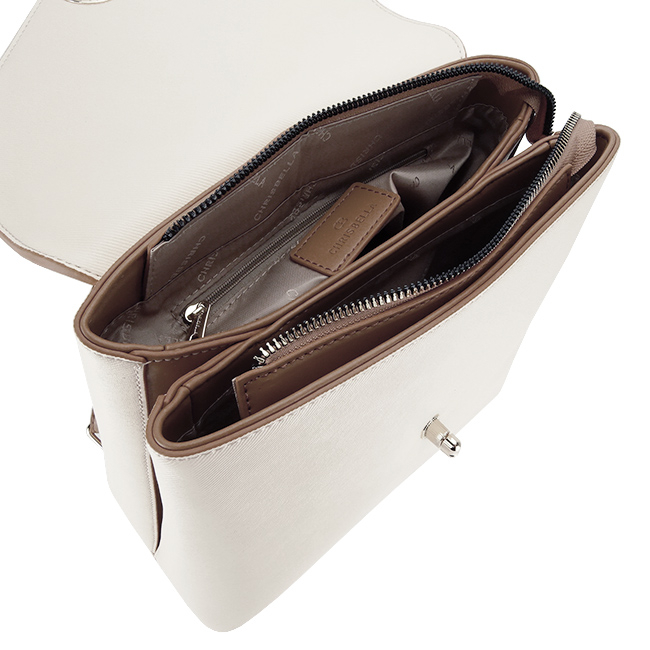 Rucsac dama cu clapeta B-CB2404-4 17 Crem Crem
