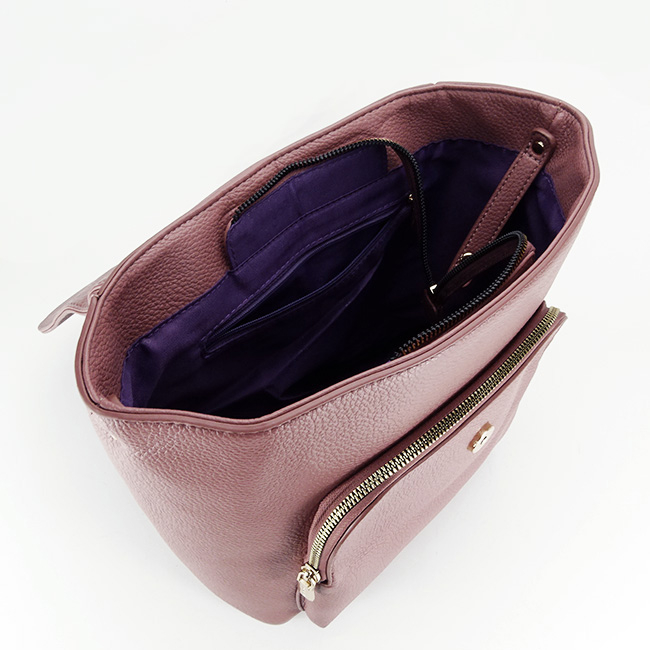 Rucsac dama casual cu clapeta B-DOS3411-1 119 Plamaniu Roz plamaniu