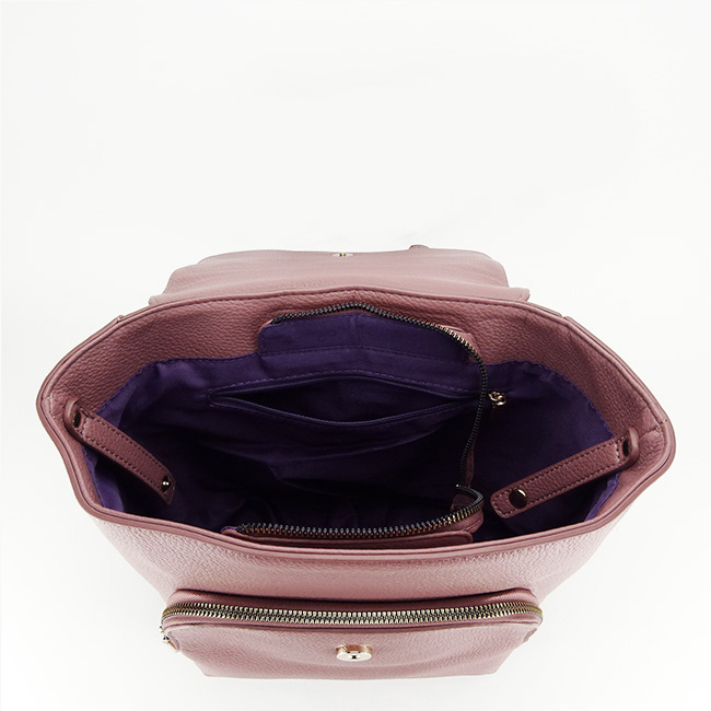 Rucsac dama casual cu clapeta B-DOS3411-1 119 Plamaniu Roz plamaniu