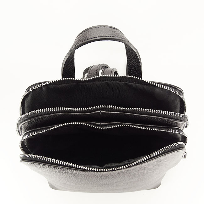 Fekete valódi bőr hátizsák 6226 121 [5]