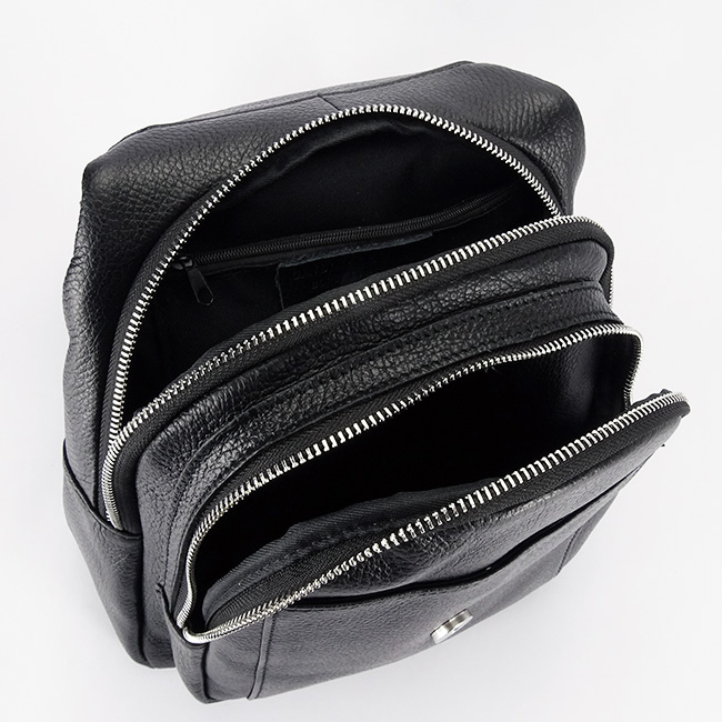 Rucsac din piele naturala negru B-8906 122 [7]