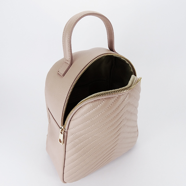 Rucsac roz din piele naturala B-8955 121 [6]