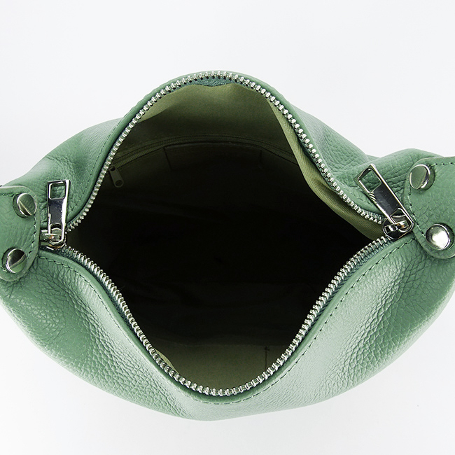 Geanta din piele naturala 2 in 1 B-8980 121, Verde menta Verde menta