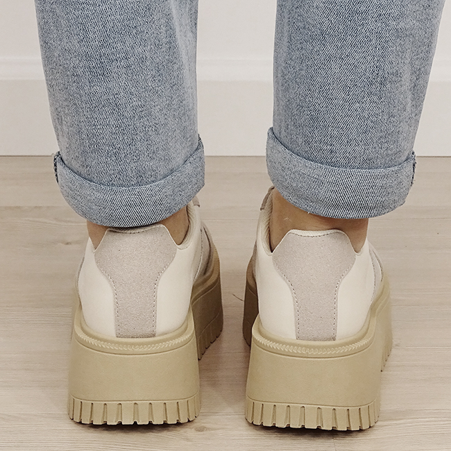 Sneakers bej cu platforma B-8979 M3 [3]