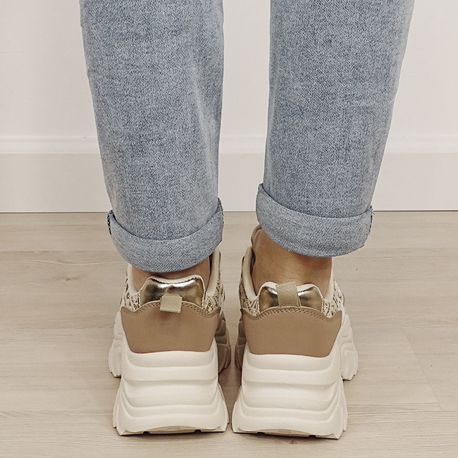 Sneakers bej cu talpa groasa B-DKB9201 M4 [3]