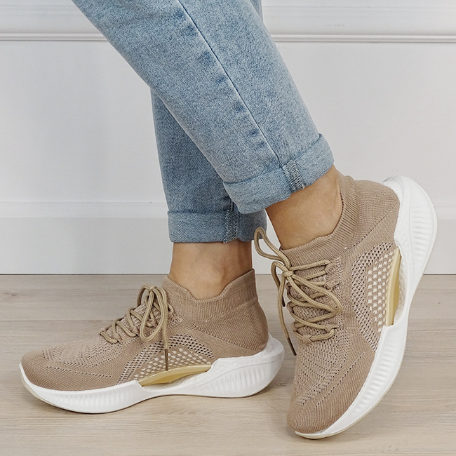 Sneakers kaki tip soseta cu platforma B-7561 M4 [1]