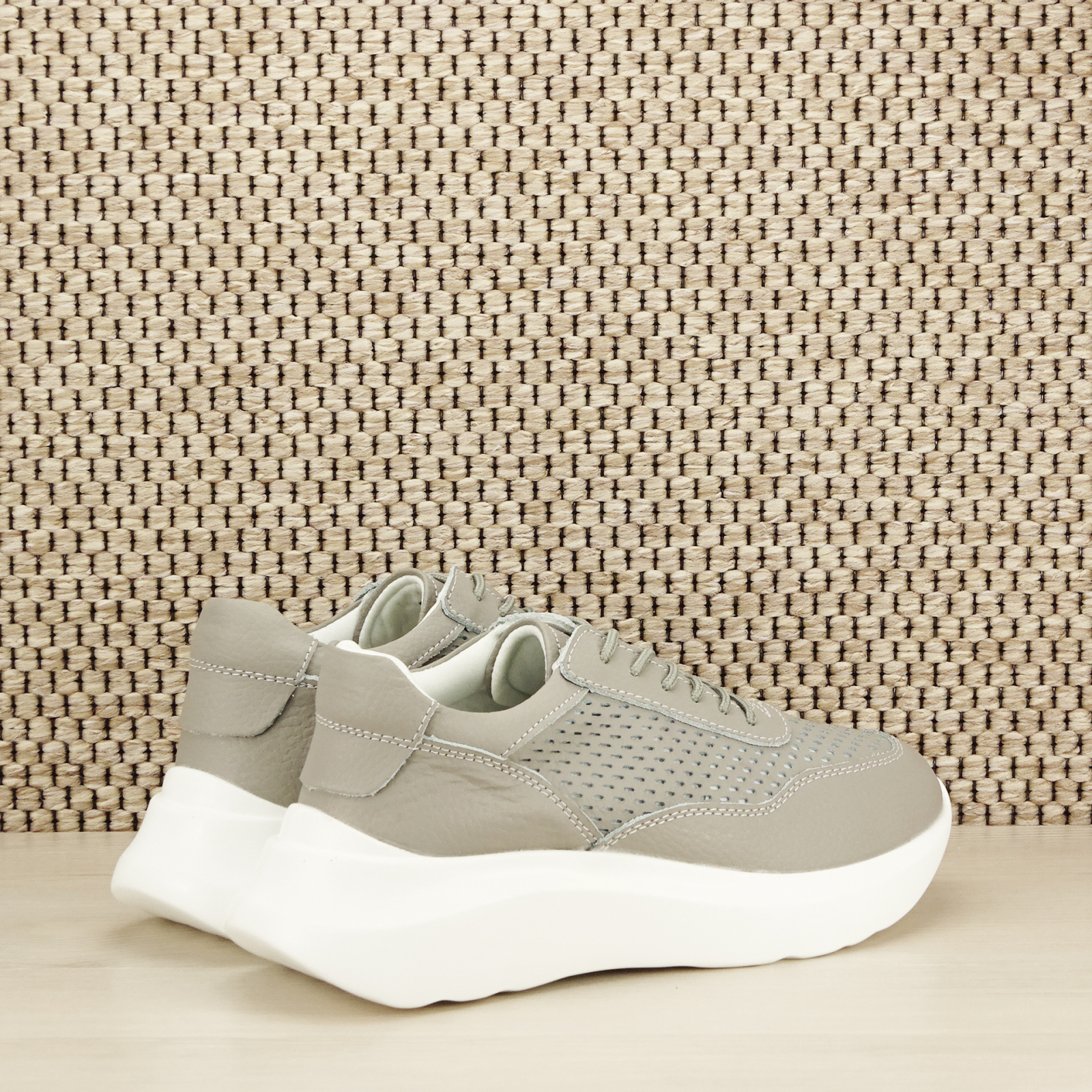 Sneakers piele naturala Aniela gri M5 [3]