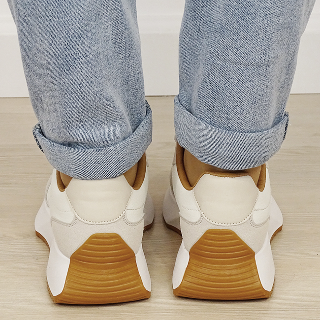 Sneakersi albi din piele naturala B-DCX1605 M3 [3]