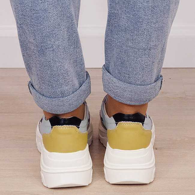 Sneakersi bej din piele naturala B-5092 M2 [3]