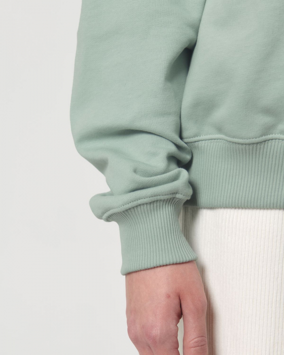 Bluza unisex oversized cu fermoar scurt [5]