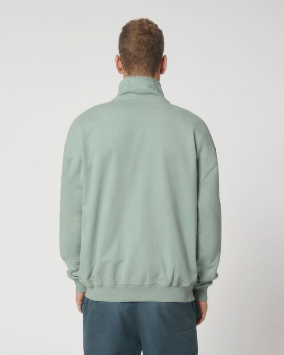 Bluza unisex oversized cu fermoar scurt [4]