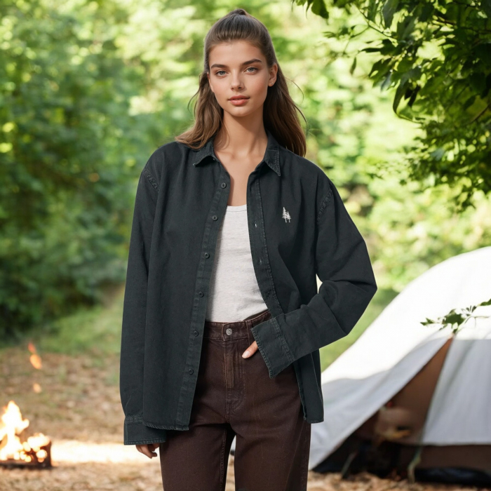 Unisex's Shirt, oversized, Embroidered Logo [8]