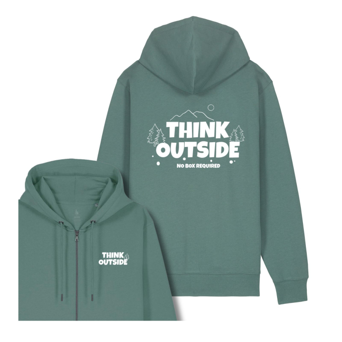 Hanorac gros cu fermoar, Think outside [1]
