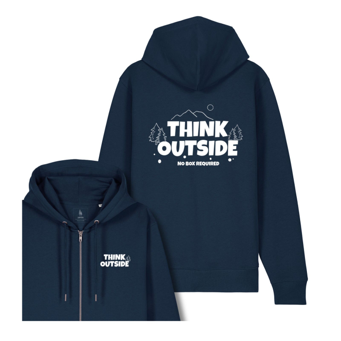 Hanorac gros cu fermoar, Think outside [1]