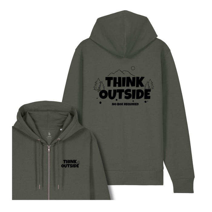 Hanorac gros cu fermoar, Think outside [1]