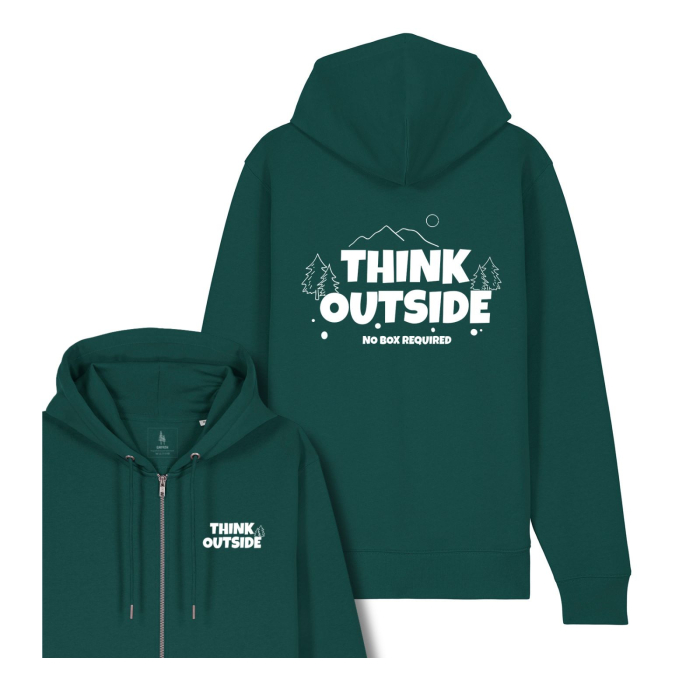Hanorac gros cu fermoar, Think outside [1]