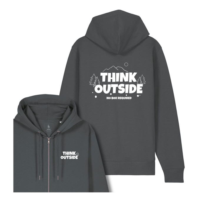 Hanorac gros cu fermoar, Think outside [1]