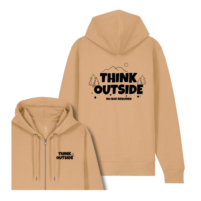 Hanorac gros cu fermoar, Think outside [1]