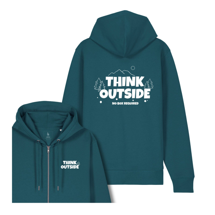 Hanorac gros cu fermoar, Think outside [1]