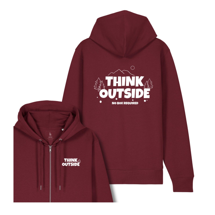 Hanorac gros cu fermoar, Think outside [1]