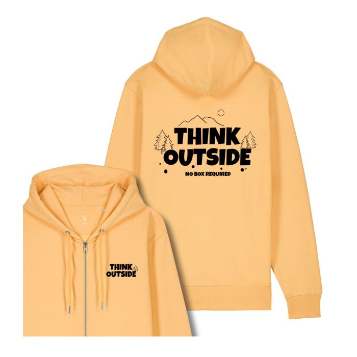 Hanorac gros cu fermoar, Think outside [1]