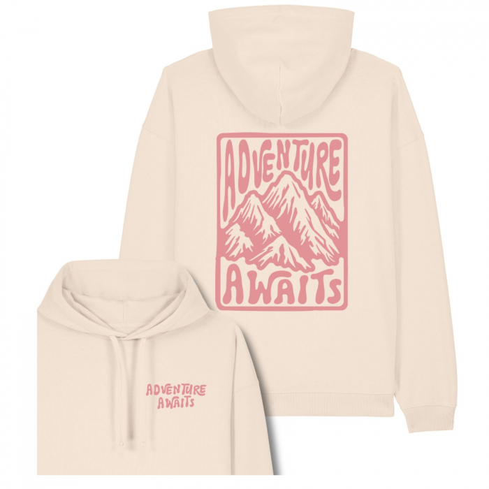 Hanorac oversized unisex , Adventure awaits