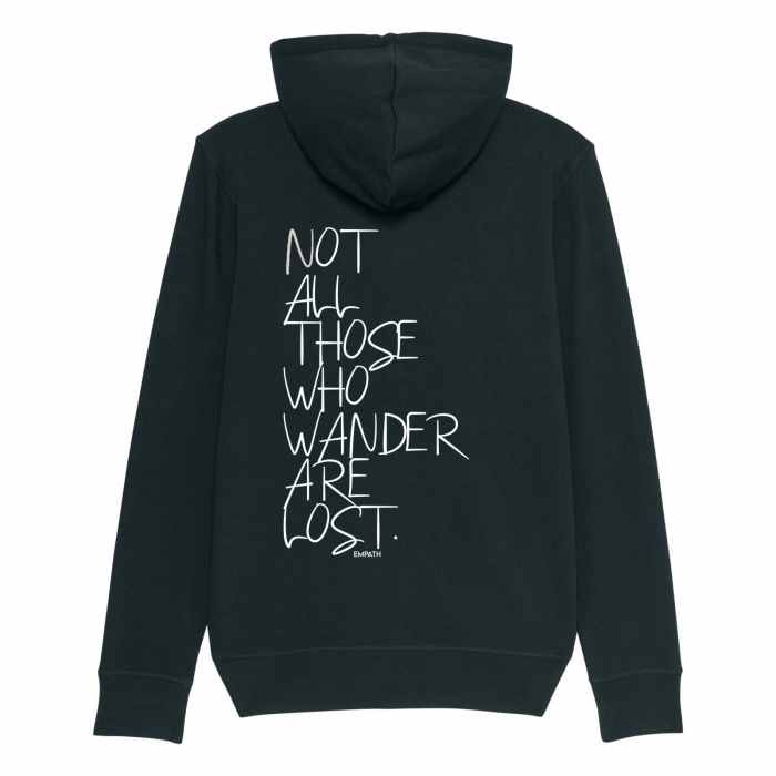Hanorac subtire cu fermoar, Not all those who wander are lost [2]