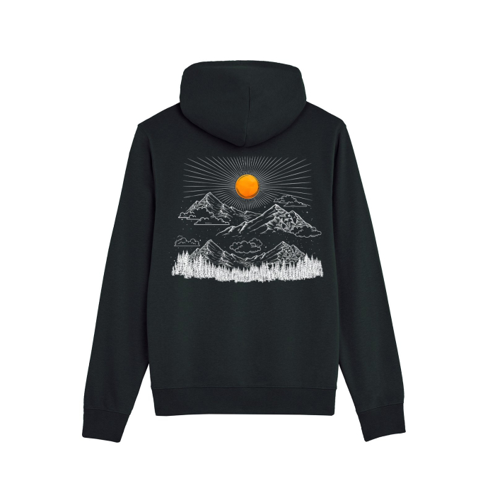 Thin Unisex Hoodie, Sunrise in the Mountains [2]
