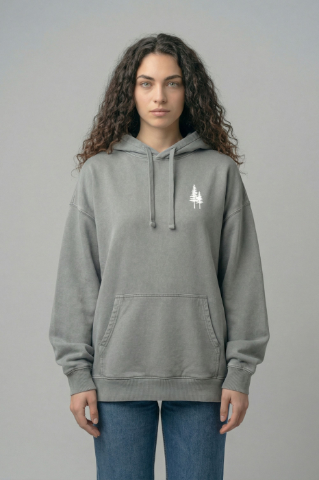 Oversized garment dyed unisex  hoodie [1]