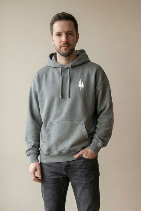 Oversized garment dyed unisex  hoodie [2]