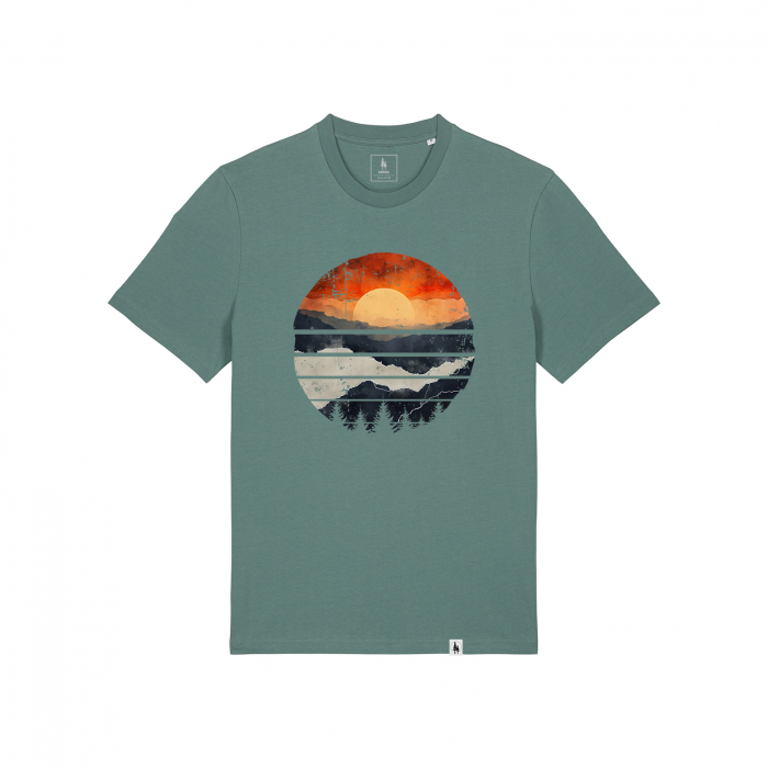 Tricou unisex Sunset over the mountains