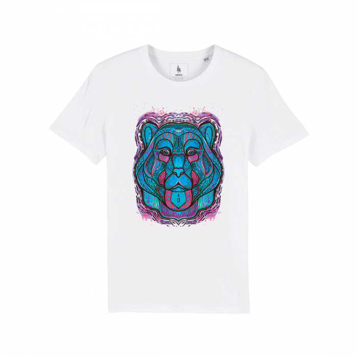 Psychedelic Blue Bear- tricou unisex [3]