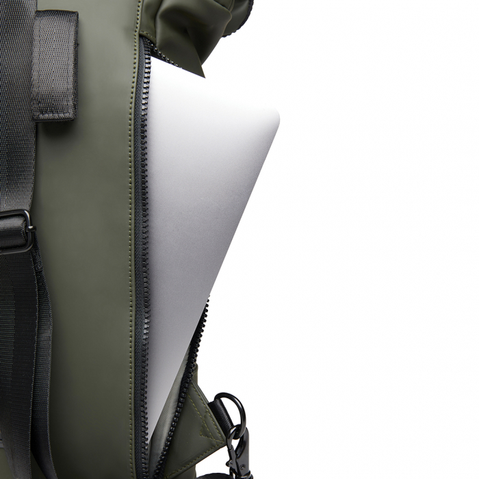 Elegant Roll-Top Laptop Backpack [16]