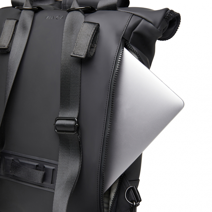 Elegant Roll-Top Laptop Backpack [6]